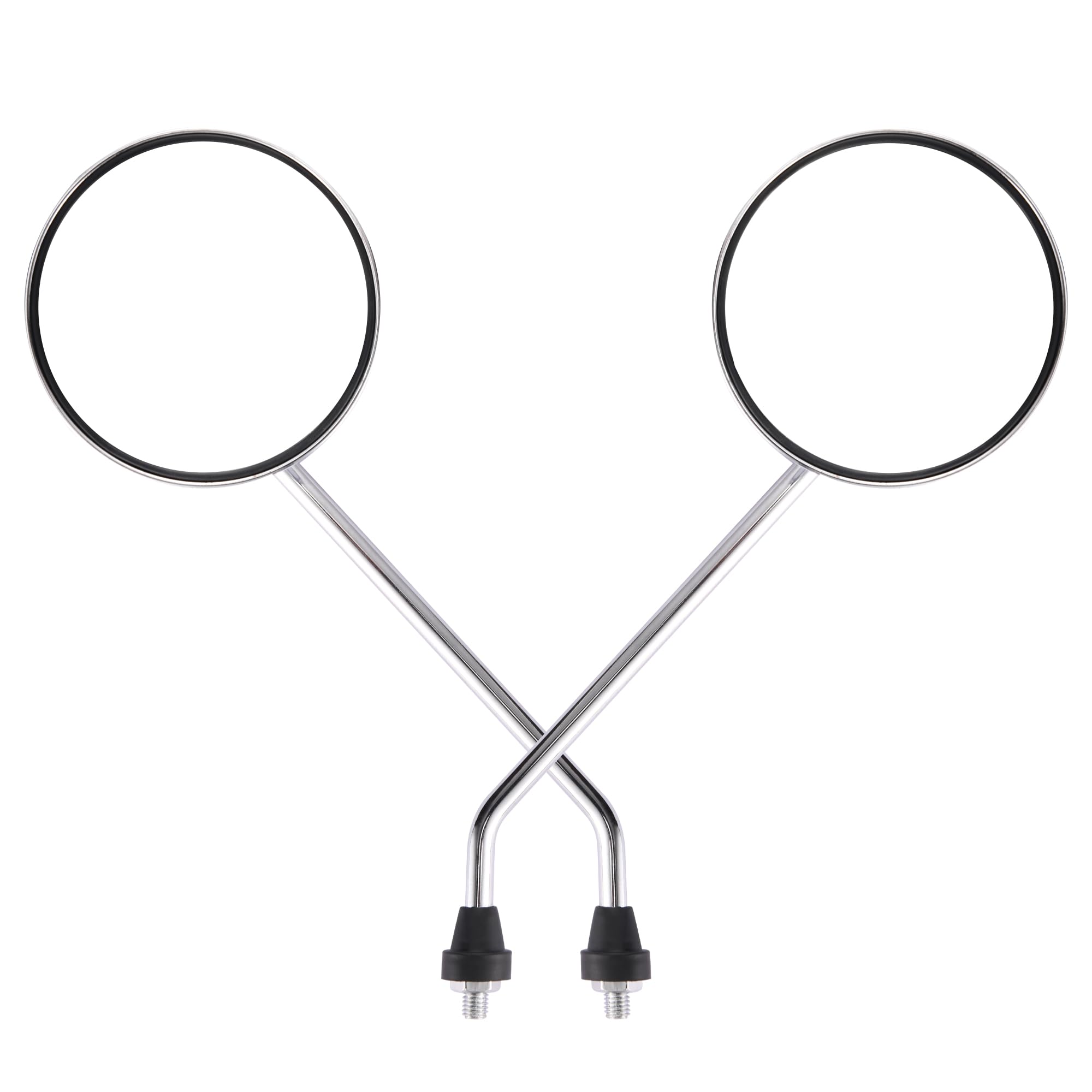 GOOFIT 8mm plaqué argent Rétroviseur rond Remplacement pour 50 cc 70 cc 90 cc 110 cc 125 cc 150 cc 200 cc 250 cc Quad ATV dirt bike Go Kart Moto Scooter
