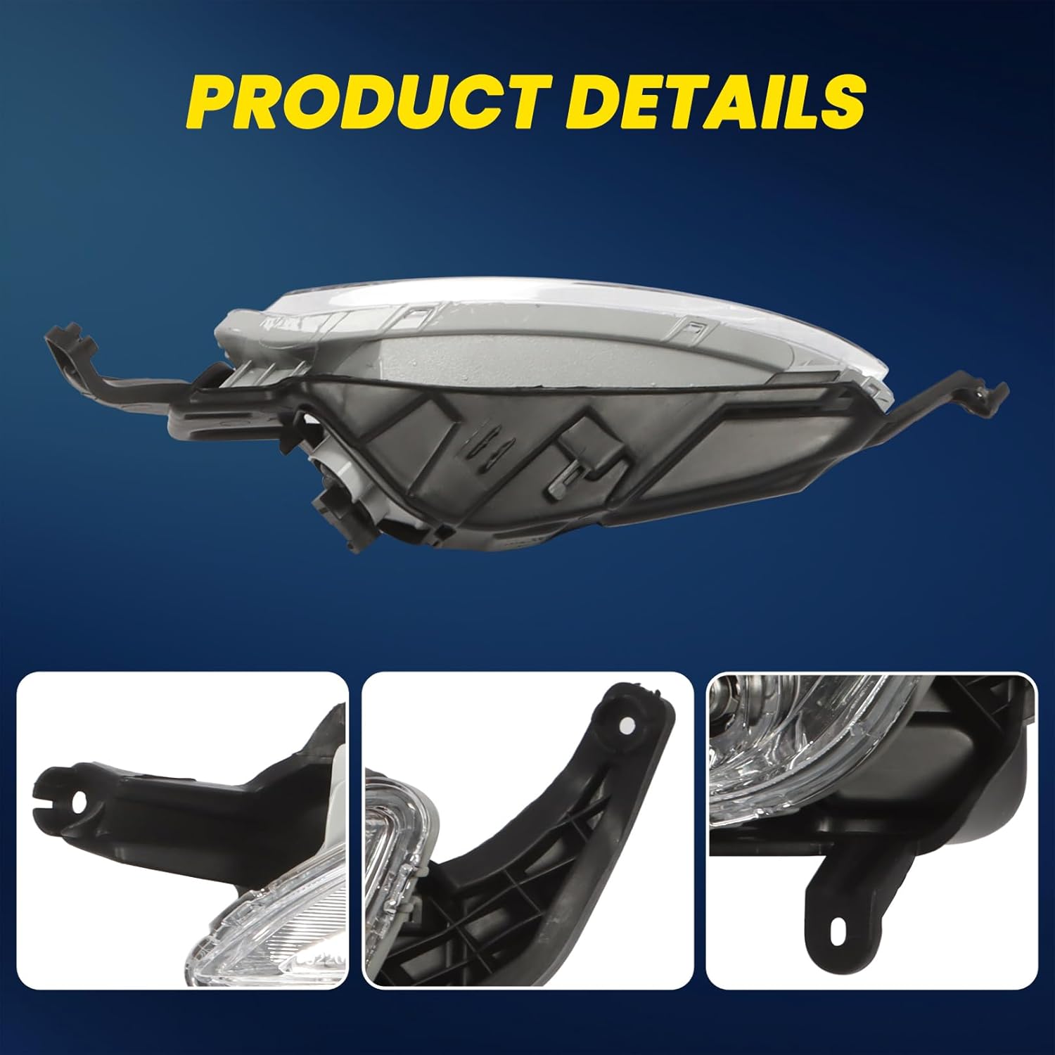 Front Fog Light Assembly Compatible with Optima 2011 2012 2013 Bumper Fog Lamps w/Bezels Set 922012T010