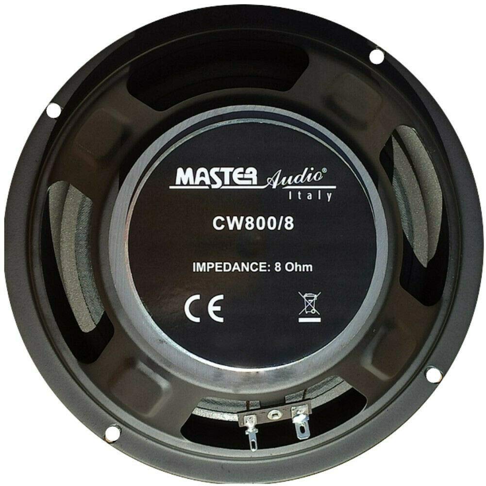 Kit casa MASTER AUDIO con 2 woofer CW800/8 da 20,00 cm 8 ohm 150 watt rms 300 watt max + 2 tweeter BST11/8 da 9,80 cm 8 ohm 175 watt rms 350 watt max, kit a coppia