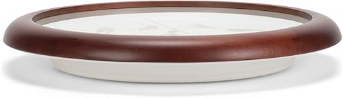 Miniatura 5 de Mark Feldstein Audubon - Reloj de pared con diseño de pájaro cantante, marco de madera con acabado de cerezo de 13 pulgadas