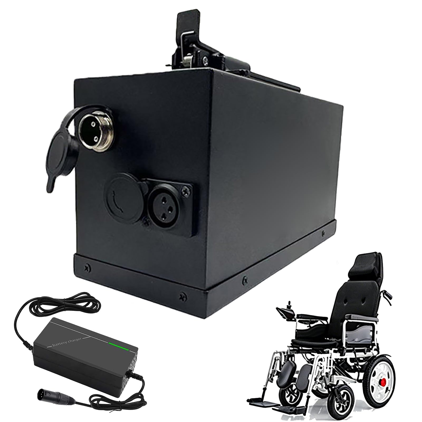 Batería para Silla de Ruedas eléctrica de 24 V, 6,6 Ah, 13 Ah, 20 Ah, 24 Ah, 30 Ah. Batería de Litio reemplazable para Scooter/Carrito de Movilidad con Asistencia eléctrica.