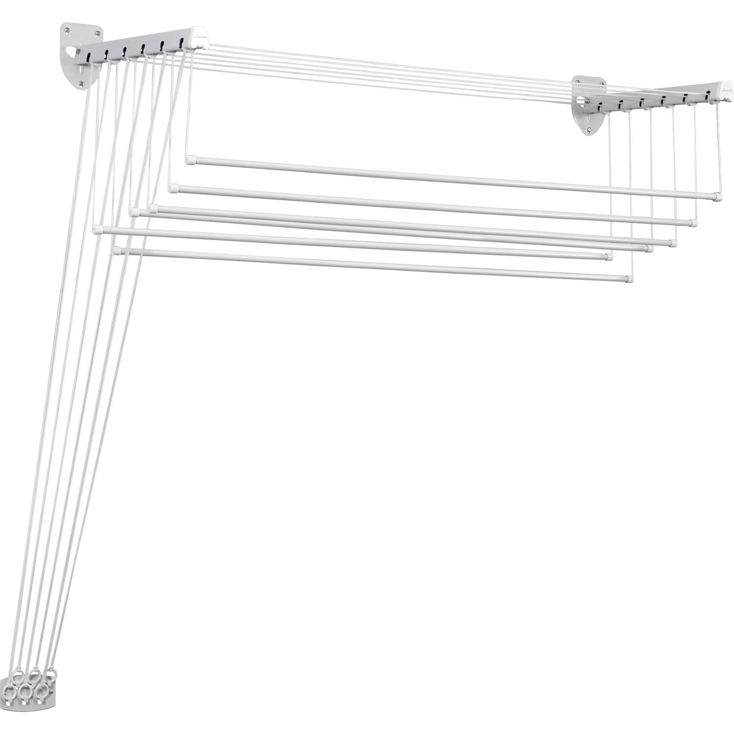Ceiling & Wall-Mounted Clothes Drying Rack per asciugamano Vileda in Lega di acciaio 159490 Highline140