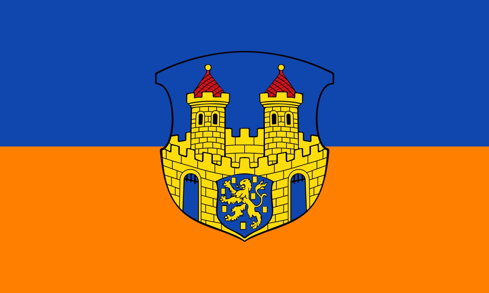 Drapeau Idstein grand format Hesse Allemagne pour mât extérieur