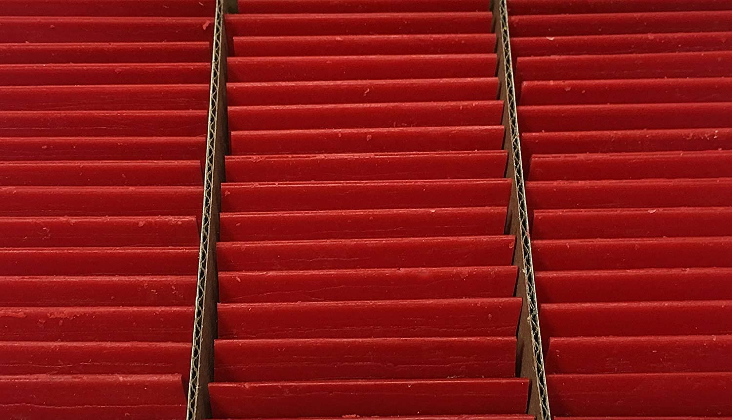 Carmel Super-Glide - Confezione da 48 gessetti da sarto a base di cera, a forma quadrata, resistente, per cucire a lunga durata, colore: rosso