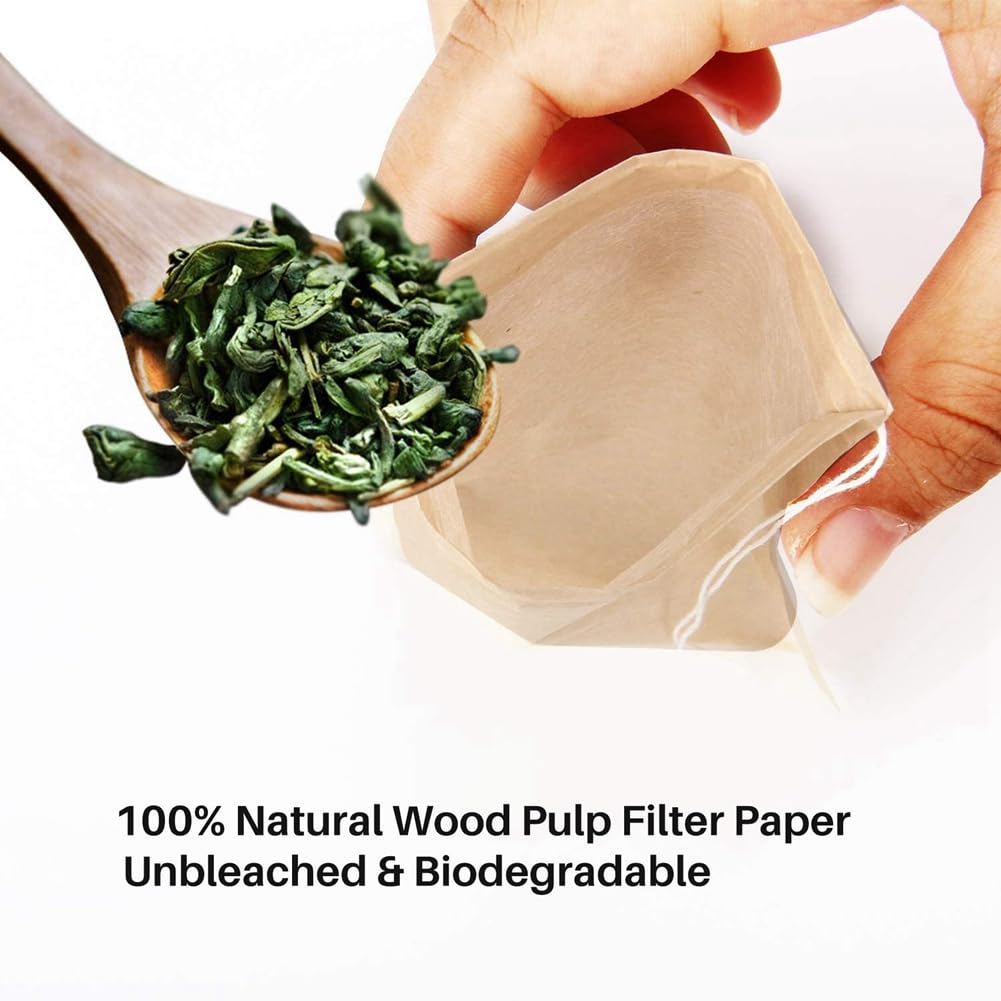 3000 bolsas de filtro de té, bolsa de té de papel desechable con cordón, seguro, fuerte penetración, papel sin blanquear
