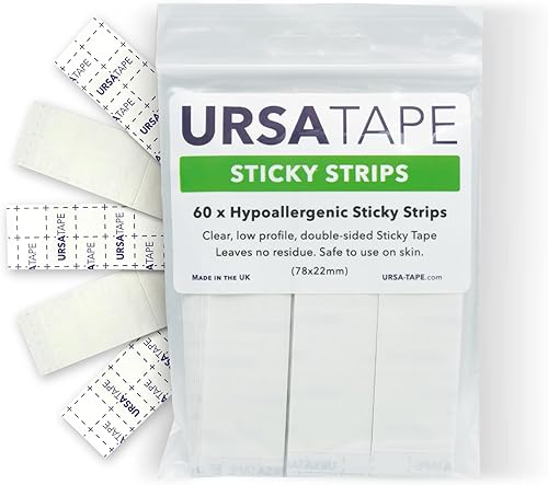 URSA - Tiras adhesivas adhesivas sin residuos, cinta transparente de Hollywood para mujer, de doble cara, para disfraces, vestidos, zapatos y más,
