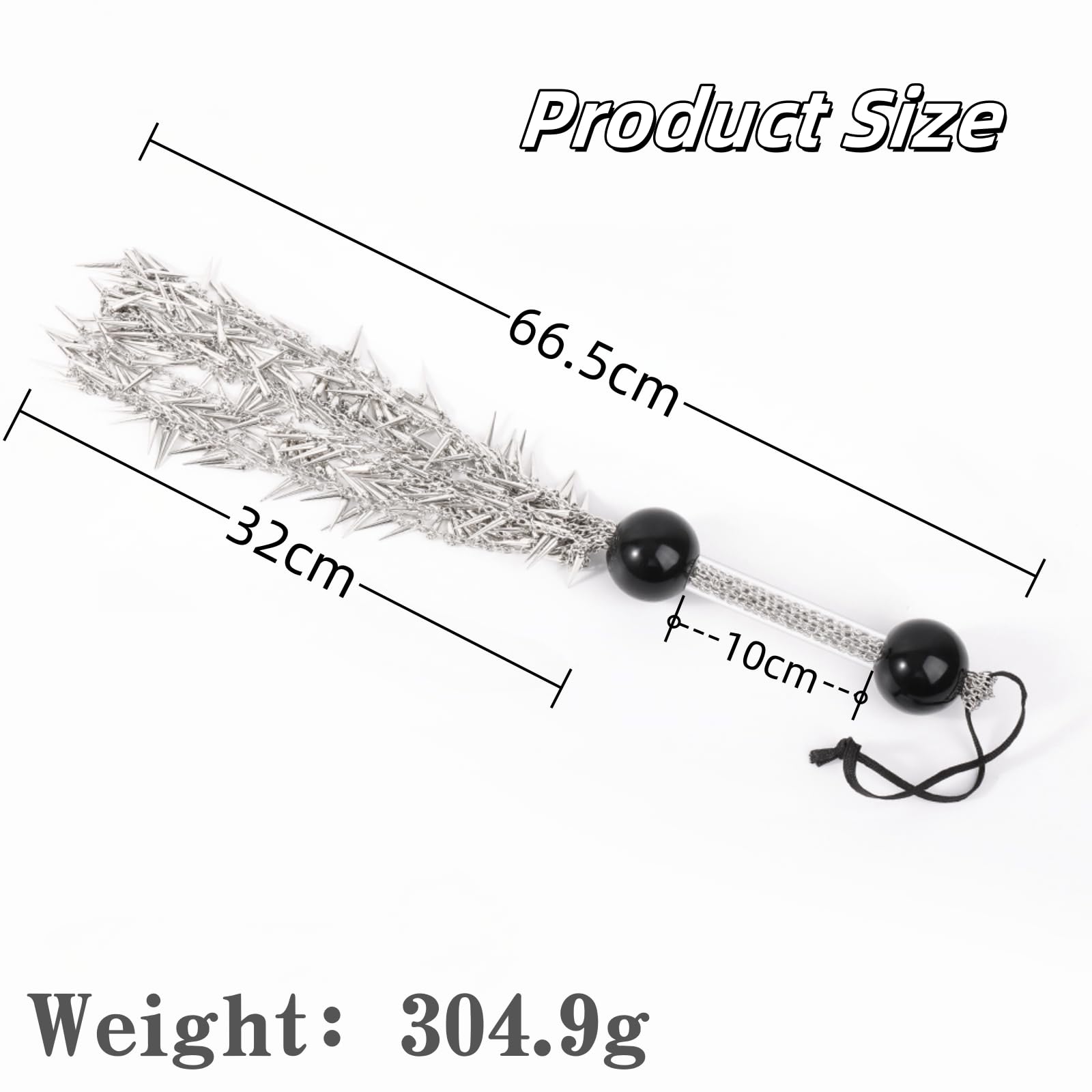 Fouet à Chaîne en Métal Poignée Confortable Fouet Sexy Érotique Cravache | Fessée Fétiche Accessoires de Bondage Durables Sex Toys SM Jeu de Rôle Jouets Sexuels pour Couples