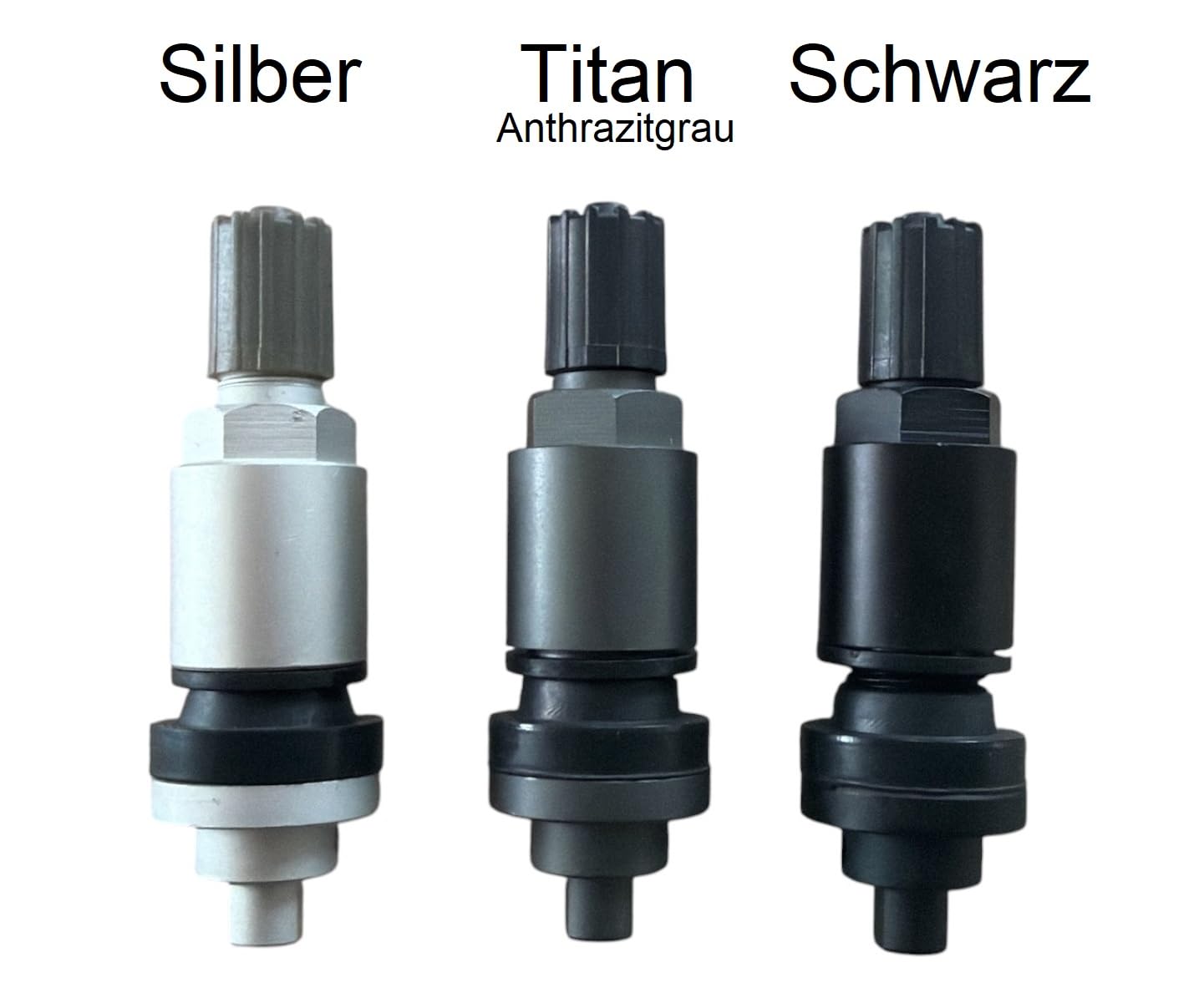 Service-Kit für RDKS/TPMS – Ersatzventil Reifendrucksensor kompatibel für TESLA - Komplettes Metall-Ventil (Clamp-In) inkl. Schraube für OE-Ref.: 1490701-01-B – 20 Stück - Silber
