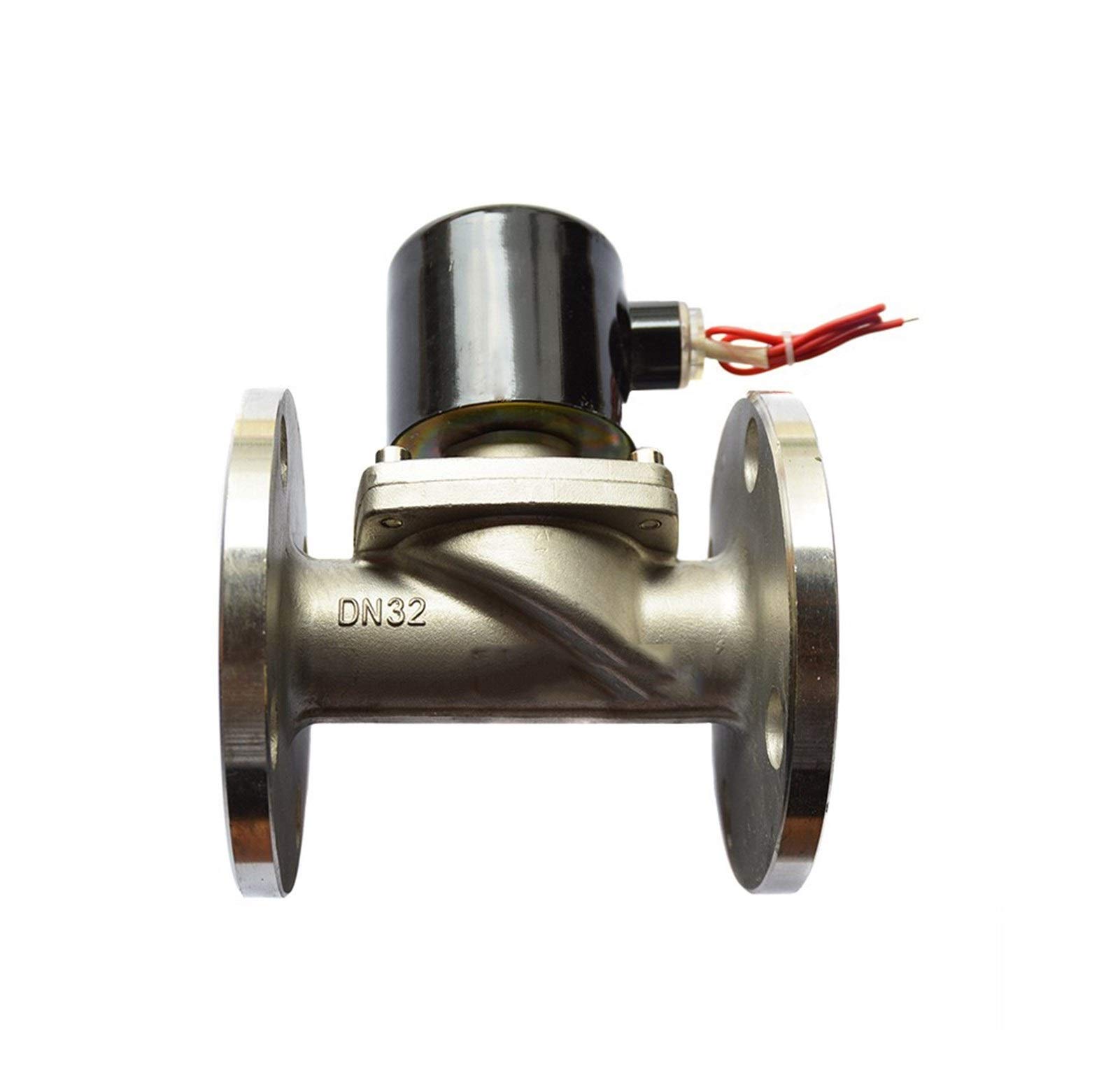 G1 1/2" válvula de solenoide brida acero inoxidable DN32 líquido normalmente cerrada,Utilidad Universal