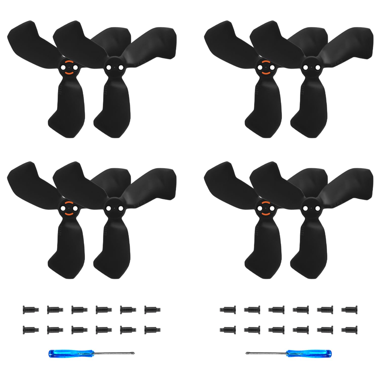 HUAREW 8Pcs Propellers for DJI Neo 2, Low Noise Wing Blade Propeller Blade with 2 Screwdriver and 24 Screws