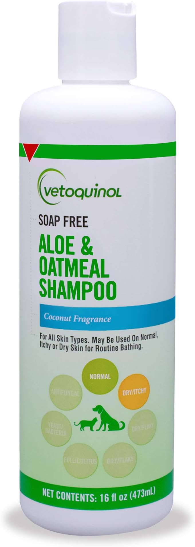Aloe & Oatmeal Shampoo - Gentle & Moisturizing Formula for Dogs & Cats - Pet Shampoo for Deep Cleansing - Paraben-Free Coat Care for All Skin Types - 16oz