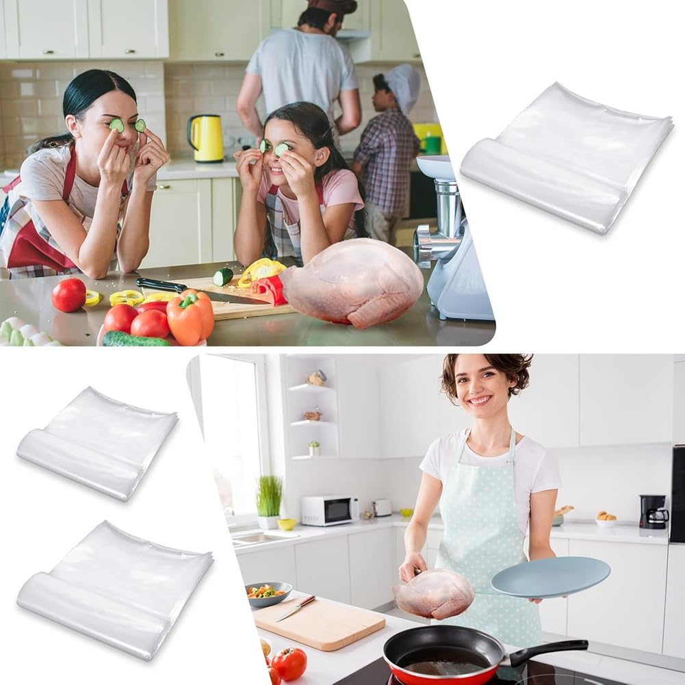 100 Pcs Geflügelschrumpfbeutel mit Reißverschluss, Silikonstroh für Hühner Kaninchen Futterspeicher für Truthahn, Hühner, Kaninchen