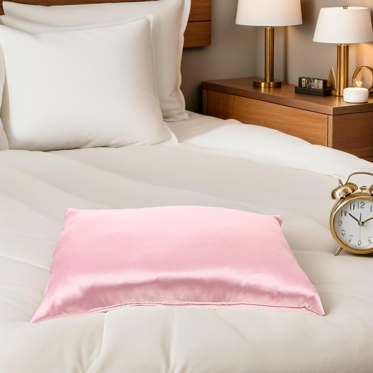 Faux Silk Pillowcase with Zipper, 14"x19" Travel Pillow Cover for Hair Care, Smooth Anti-Tangle Size Pillow Case for Boys