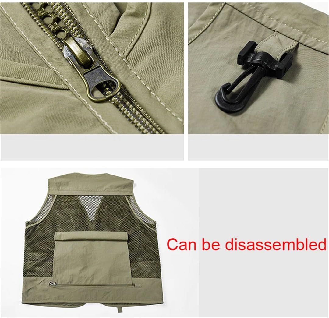 Gilet da uomo multitasche classico senza maniche per fotografo all'aperto giacche da pesca