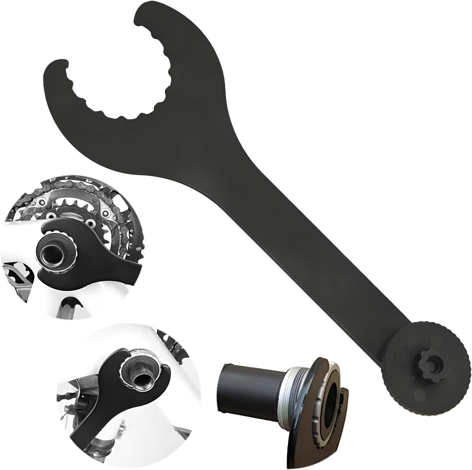 X spring Bicycle Wrench, 2-in-1 Bottom Bracket Tool for Install and Removal, Compatible with Hollowtech II Crankset, for Road Bike Mountain Bike MTB Bicycle Repair