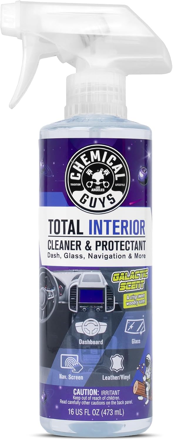 Chemical Guys Total Interior Cleaner & Protectant - (16 oz) All-in-One Car Interior Cleaner for Dash, Seats, Carpet, Glass, Vinyl, Leather, and Plastic - Galactic Scent