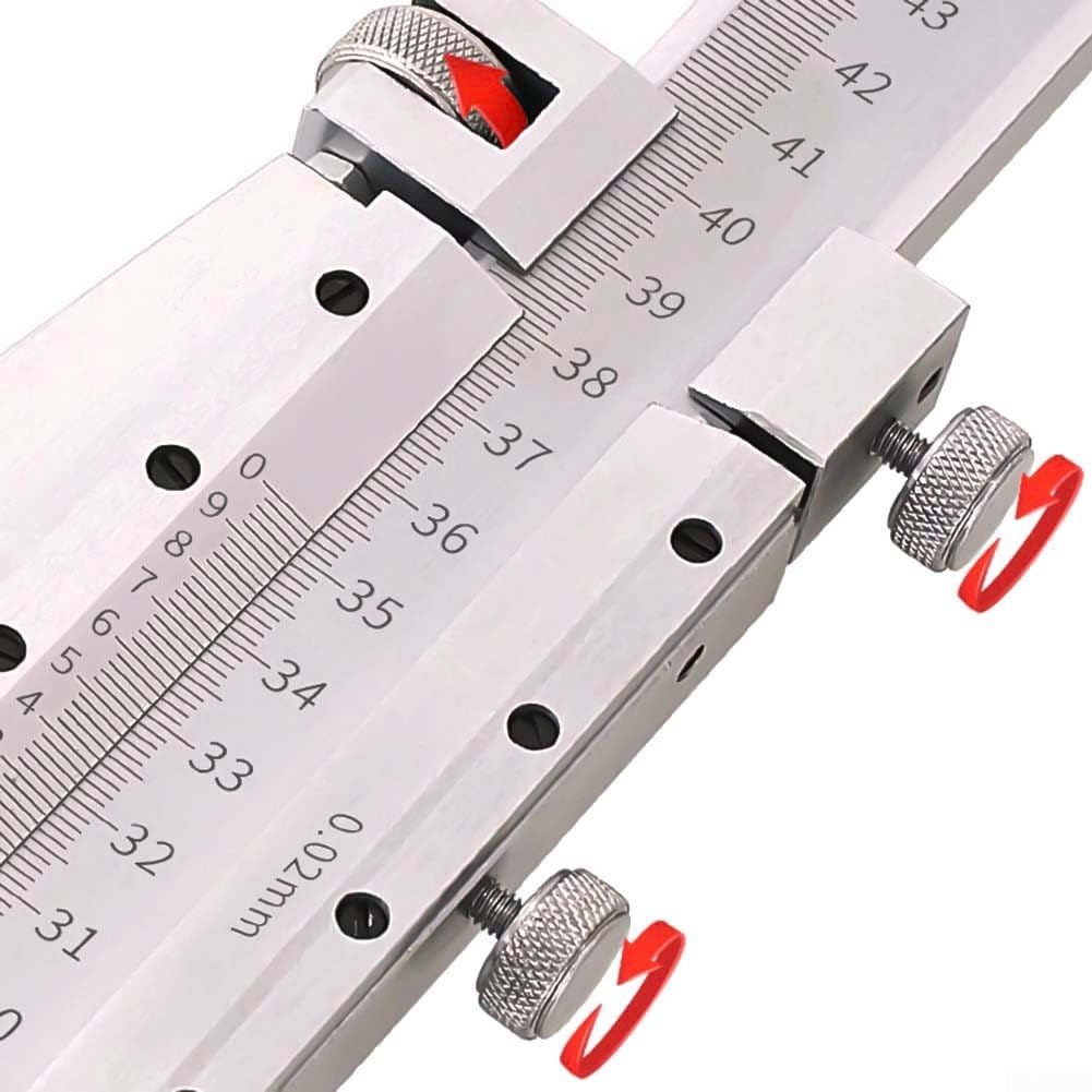 GLOBALHUT Vernier - Medidor de altura 0-300 mm, herramienta de trazado de acero, precisión de 0,02 mm, para mecanizado, medición, diseño de taller (0-300 mm)