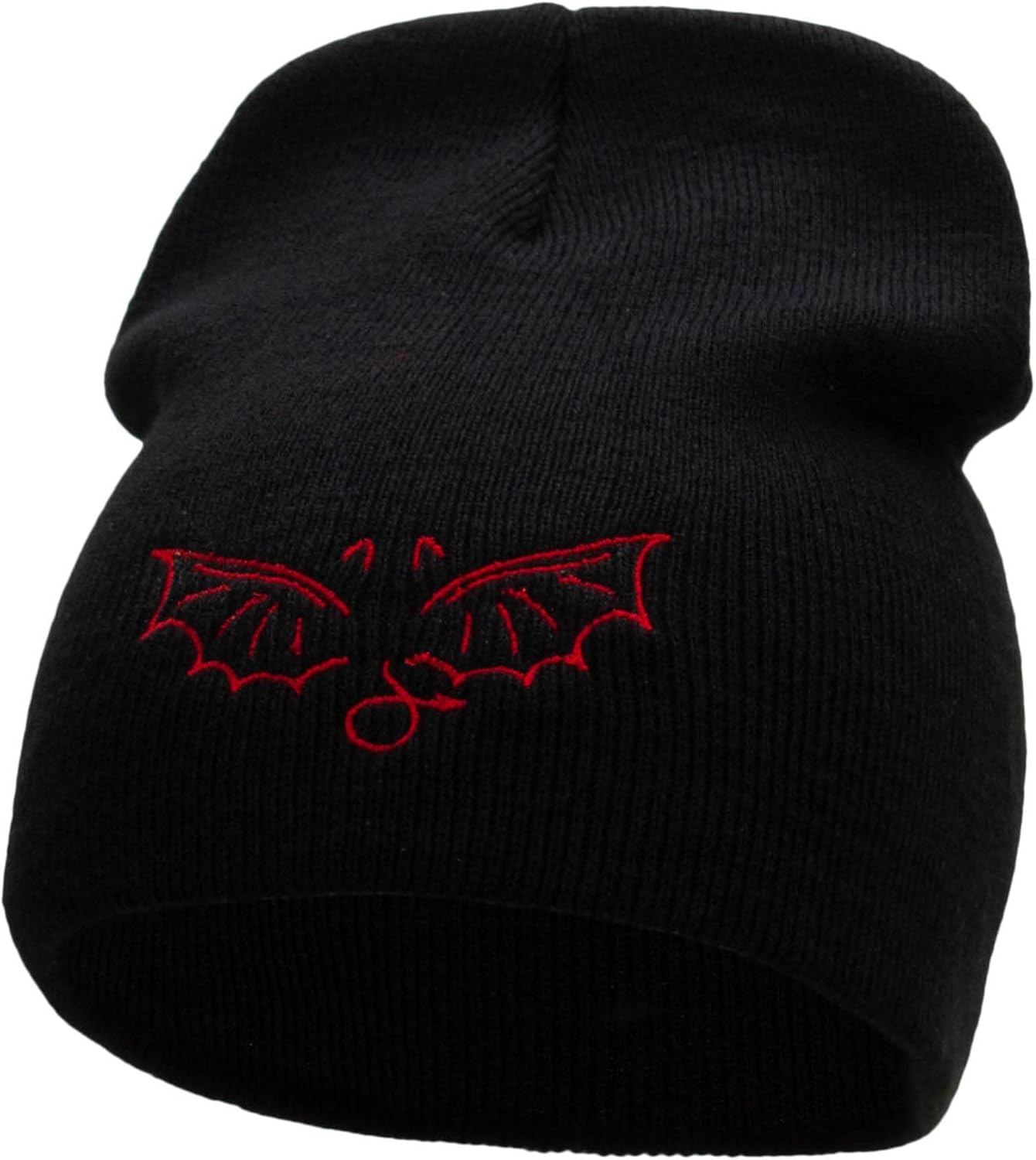 e4Hats.com Devil Wings Embroidered 8 inch Acrylic Short Blank Beanie