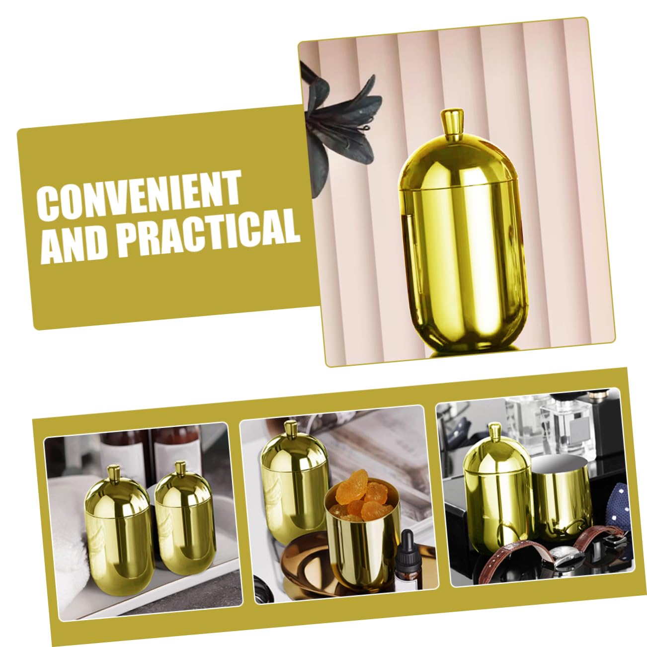 Aroma Diffusorflasche aus Edelstahl Gold Leerer Duftzerstäuber mit Deckel Aromatherapie Diffuser für Raumduft Aromabehälter zur Duftverbreitung und Dekoration