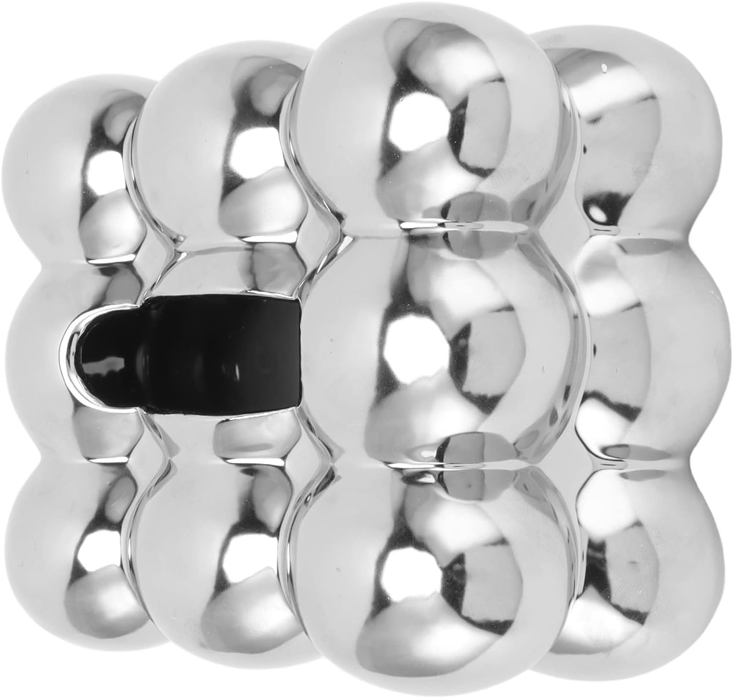 Electroplated Ceramic Tissue Box Case Holder Decorative Elegant Facial Tissue Napkin Dispenser Box(Electroplating Silver)