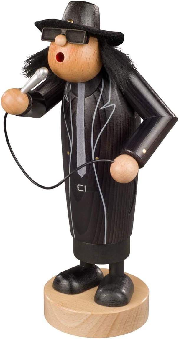 Incense Smoking Figurine, Singer, 24 cm, Wood, Multicolour, One Size