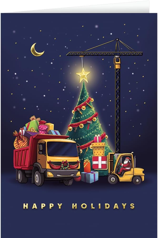 Season's Greetings Snow Dusted Presents Card, 1029578 | The Gallery