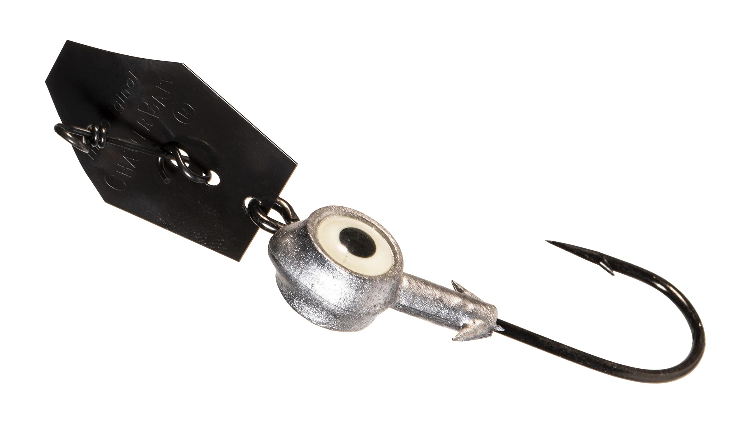 Z-MAN Eye Strike Skirtless ChatterBait 2 Pack - Black, 1/2