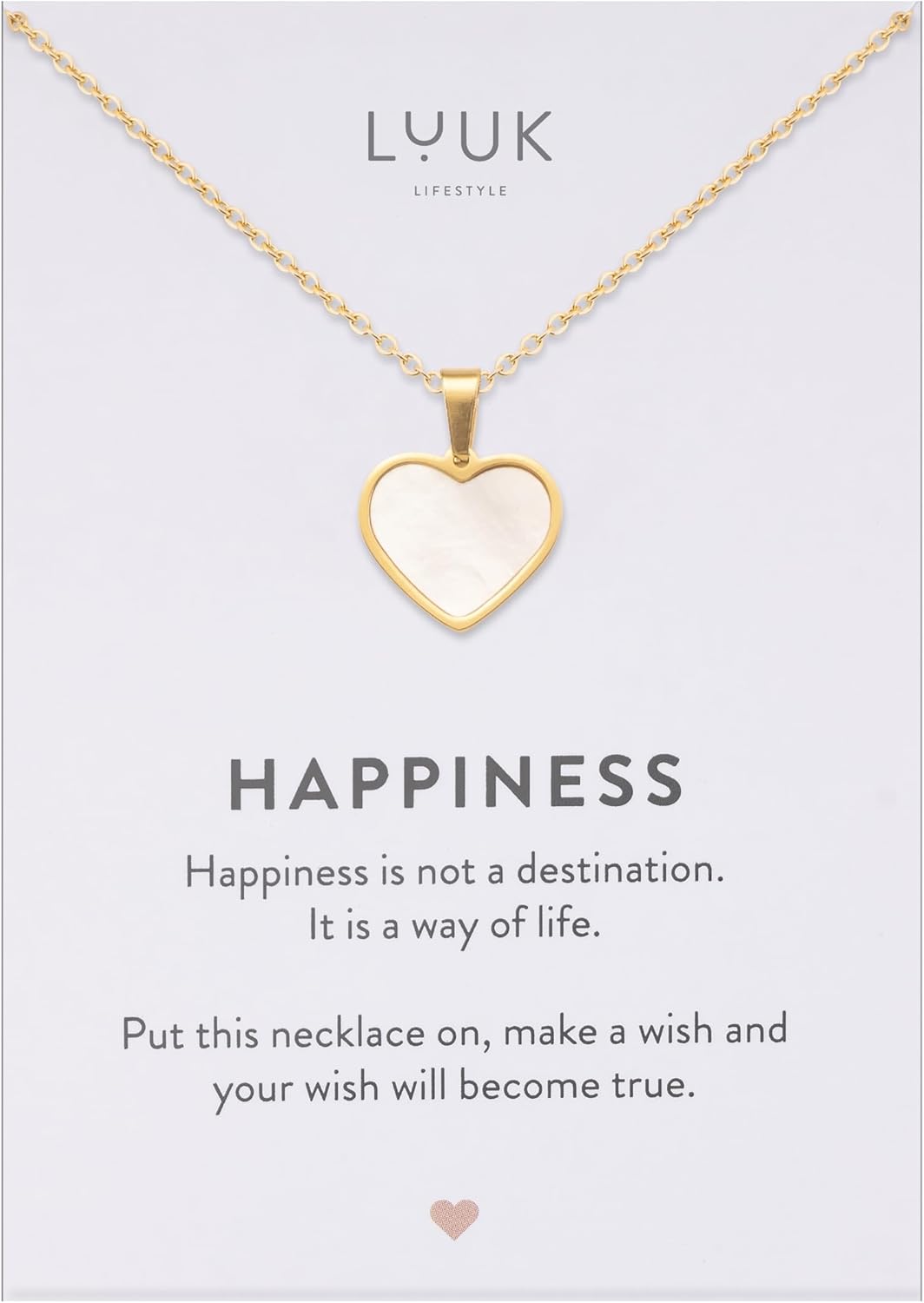 LUUK LIFESTYLE Filigree necklace with pendant, gift for girlfriend, jewelry for women, waterproof chain made of stainless steel
