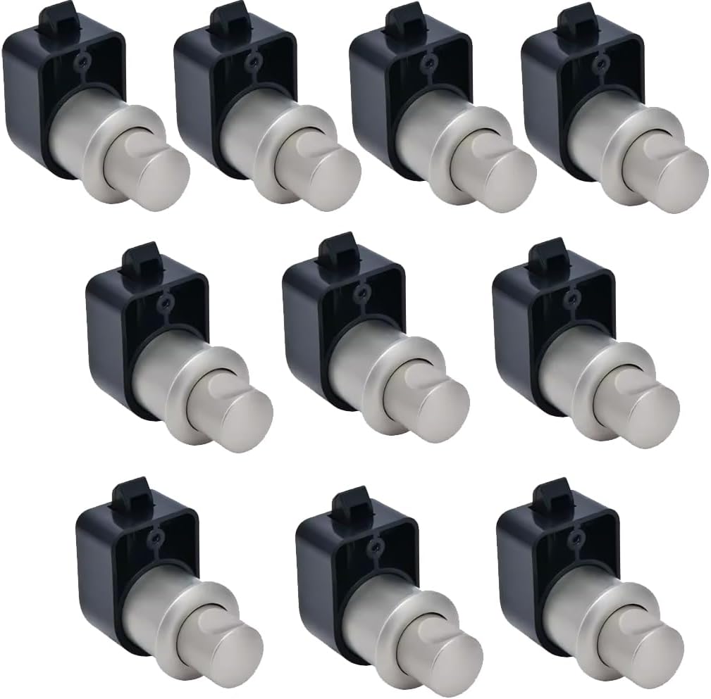 Encell Set of 10 Push Button Lock for RV Motorhome Boat Cabinets,Pearl Nickel