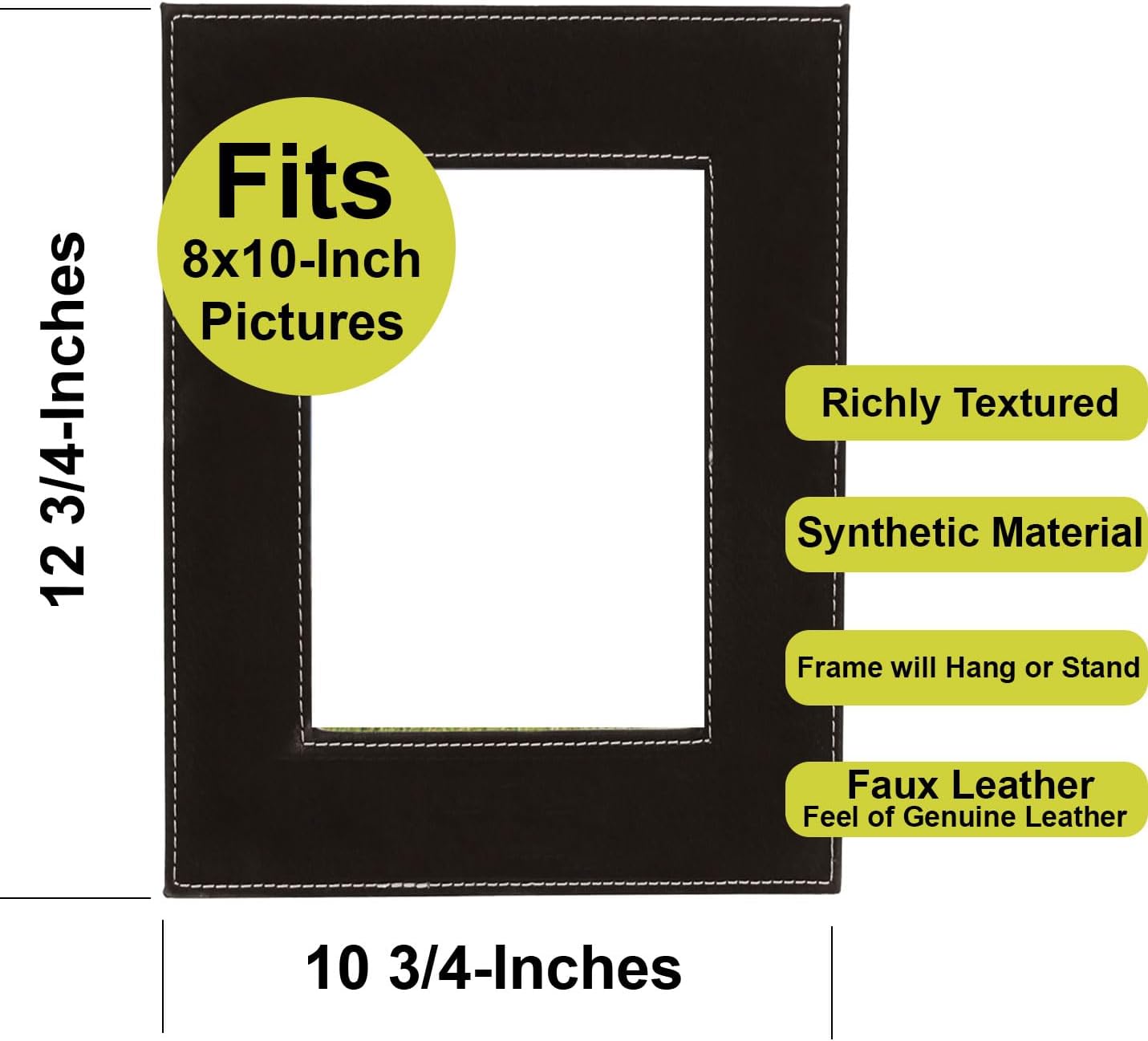 CustomGiftsNow My Guardian Angel - Personalized Sympathy Keepsake Laser Engraved Faux Leather Leatherette Portrait/Vertical 8x10 Black Custom Loved One Picture Photo Group Comfort Memory Frame