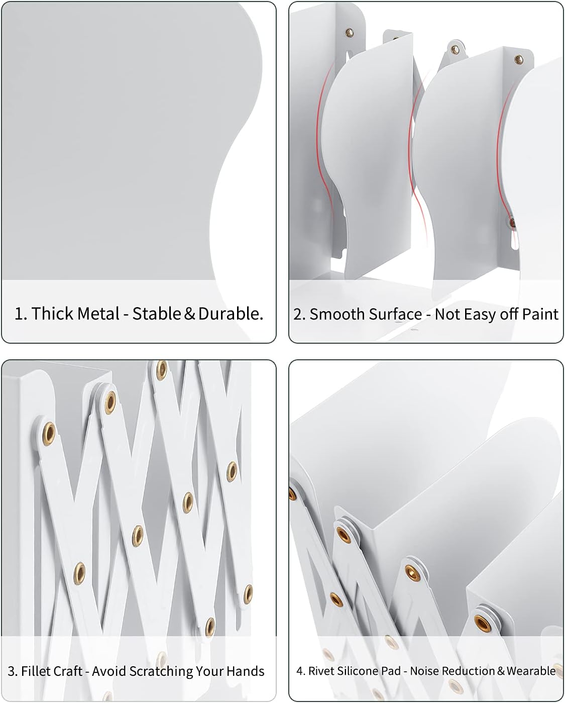 Expandable Metal Bookends - Image 5