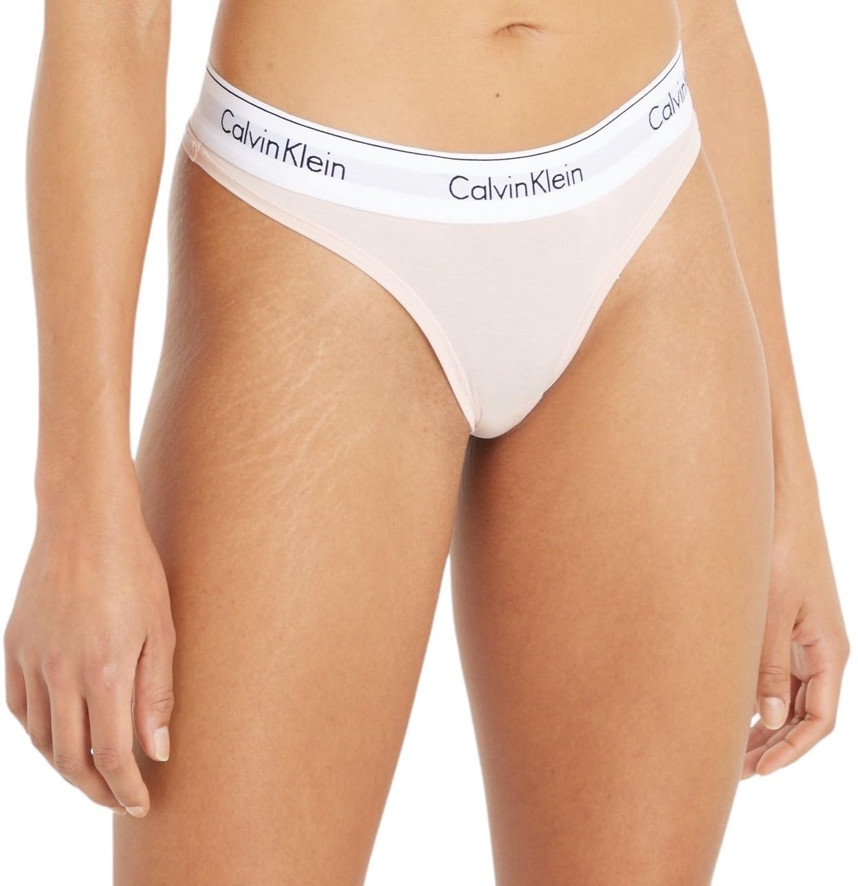 Calvin Klein Women's Modern Cotton - Thong Thong, Pink (Nymphs Thigh), XL