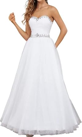 Likedpage Womens Lace Wedding Dresses for Bride Tulle Bridal Gowns