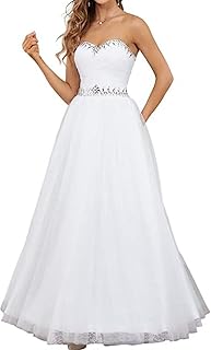 Women's Lace Wedding Dresses for Bride Tulle Bridal Gowns