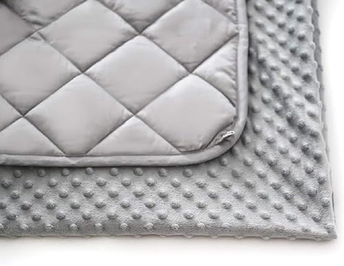 Miniatura 5 de MIMANTA Manta de regazo ponderada de bambú refrescante  Cómoda funda extraíble  Cuentas de vidrio de primera calidad  (10 libras, 40 x 60 pulgadas)