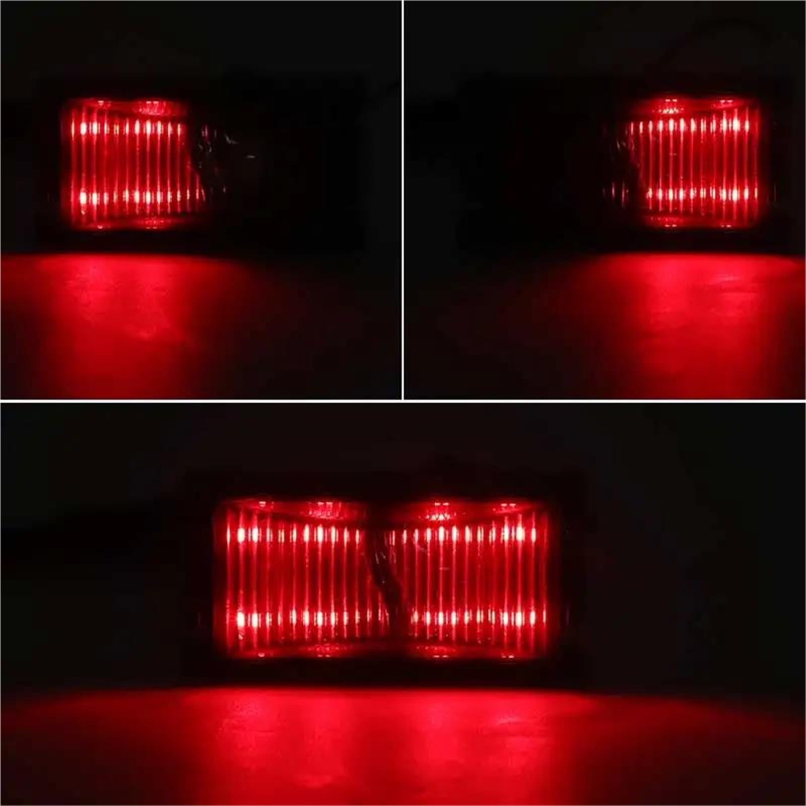 Freccia Auto 2/4 Pezzi 8 LED Luce Di Ingombro Laterale Luce Di Avvertimento Per Rimorchio Camion Roulotte 12V-24V Indicatore Laterale(10pcs Red)