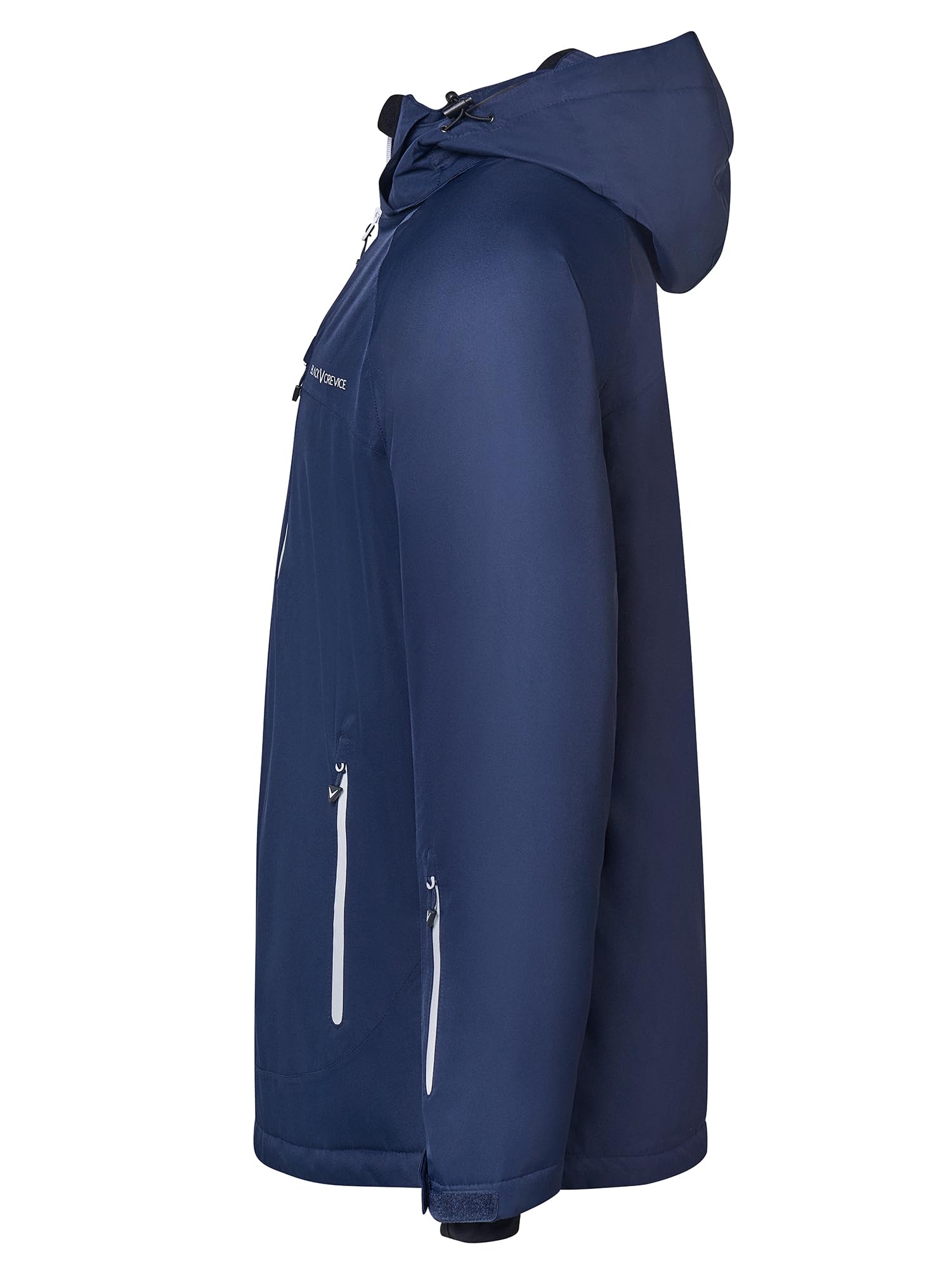 Black Crevice Herren Skijacke I Herren-Skijacke in verschiedenen Farben & Größen I wind- & wasserdichte Herren-Funktionsjacke I wasserdichte Reißverschlusstaschen I Ski-Jacke mit Kapuze
