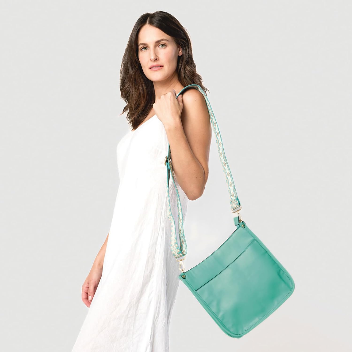 Posie Crossbody Bags for Women Trendy Vegan Leather Hobo Purses Shoulder Handbags with Wide Adjustable Guitar Strap