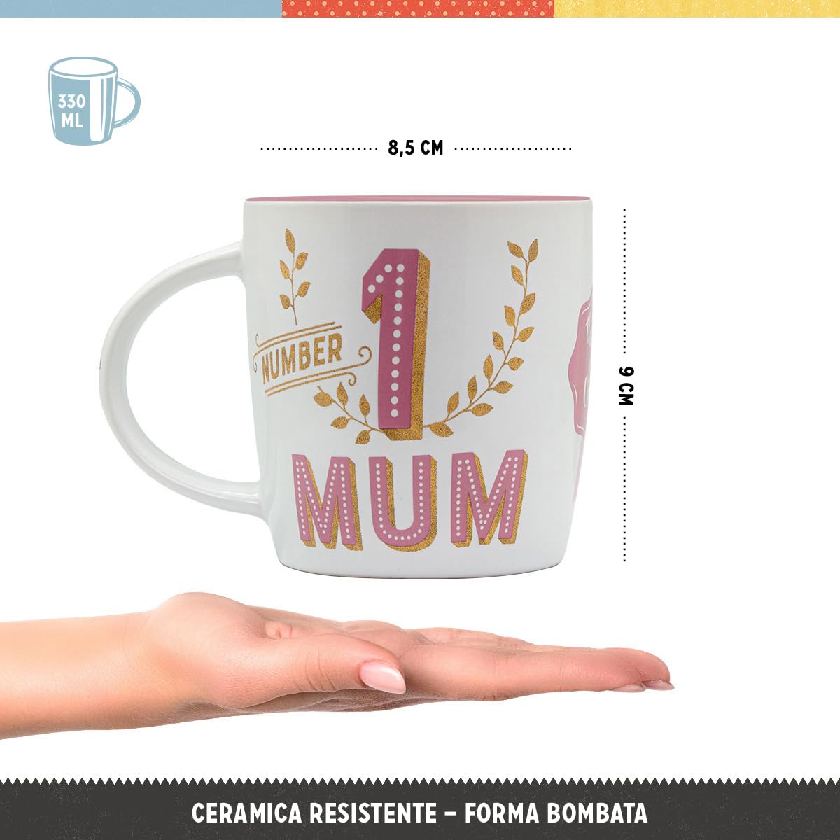 Nostalgic-Art Set di 3 tazze da caffè in stile retrò, 330 ml, idea
