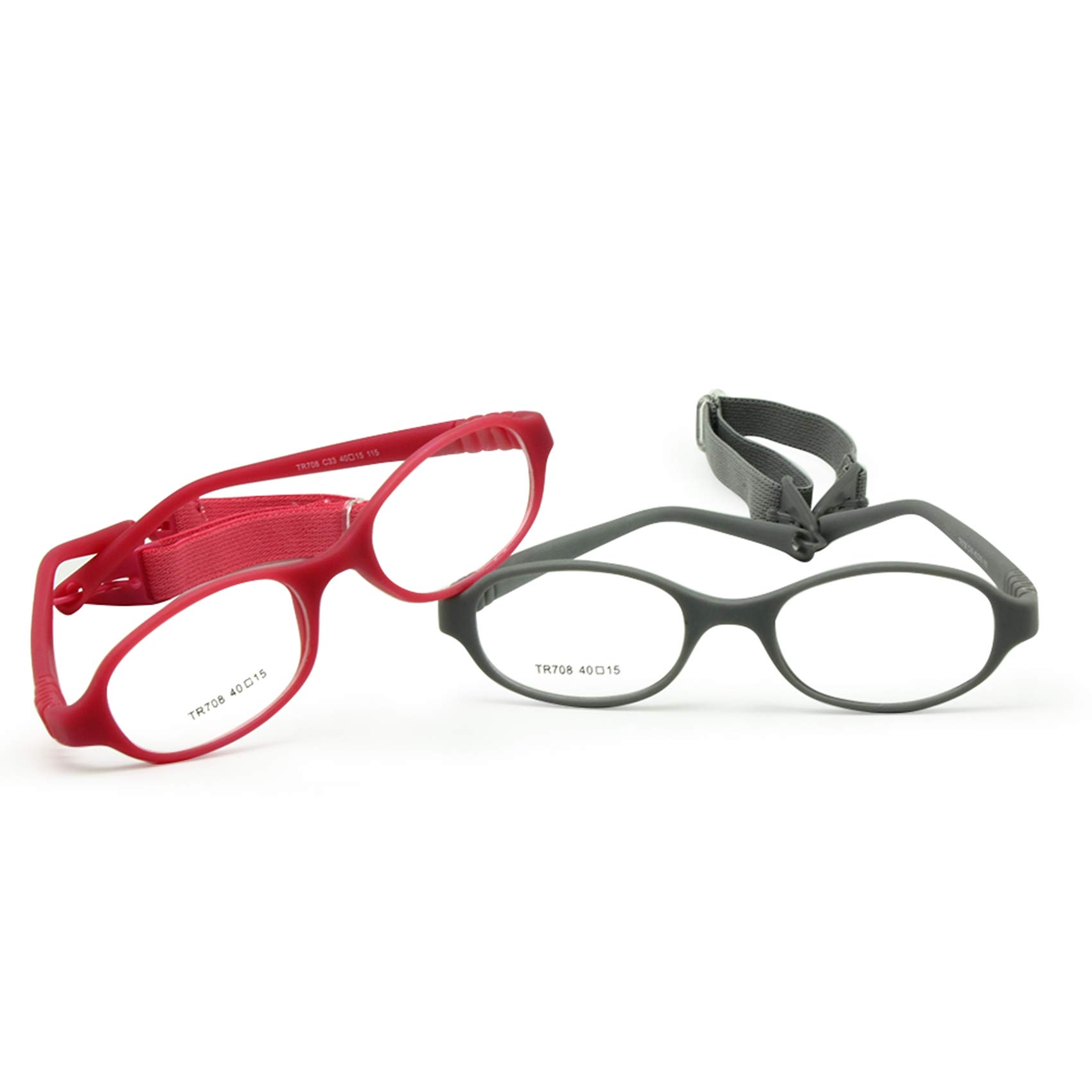 EnzoDate Baby Optical Glasses Frame Size 40 with Strap, Bendable Boys Girls Infants Eyeglasses - Image 4 thumbnail