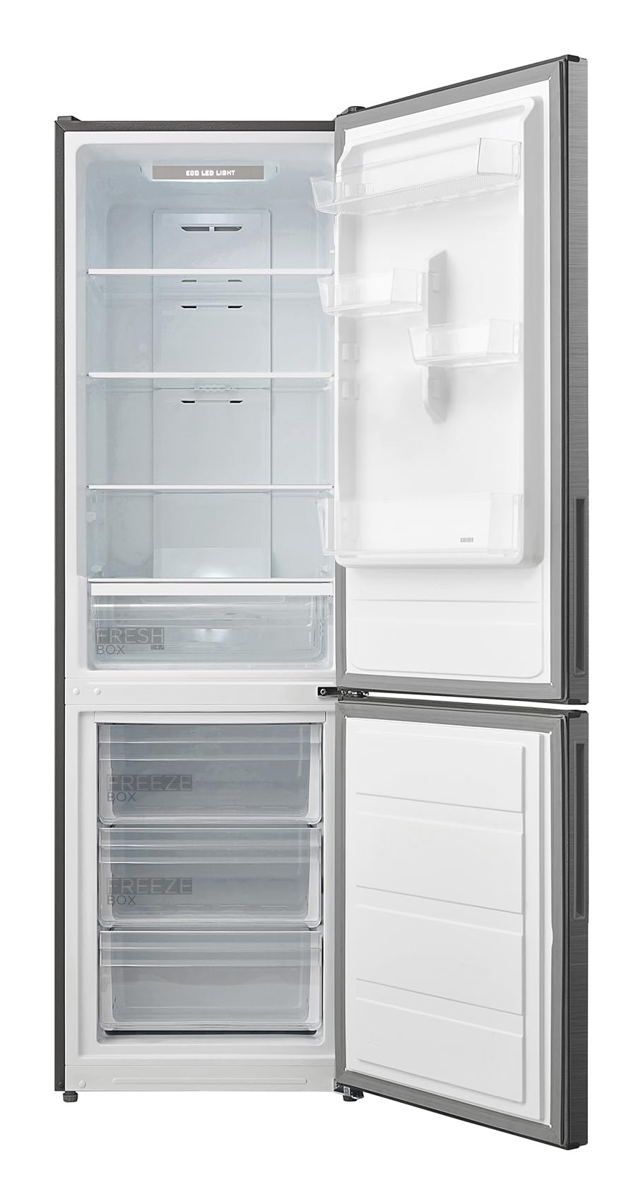 Midea MDRB424FGD46OE - Frigorifero No Frost Combinato 310 Litri Inox Classe Energetica D