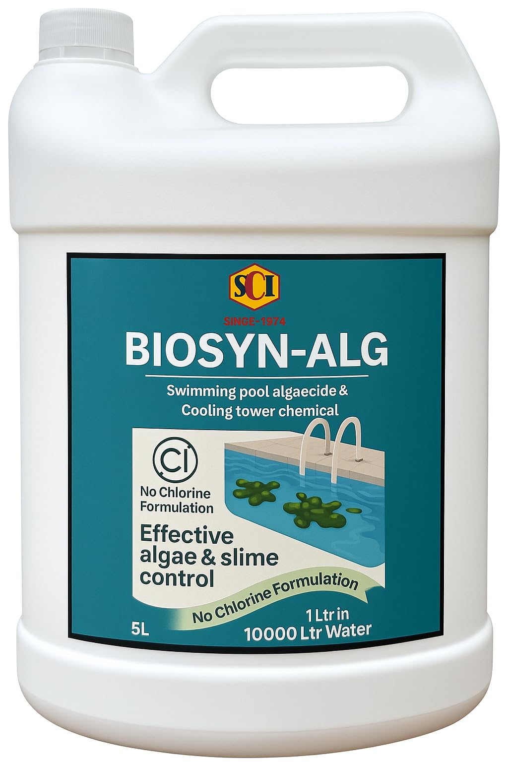 Heavy Duty Algaecide | removes Algae 100% Effectively | use for Swimming Pool, Ponds, Cooling Tower, Cold Storage, Fish Tank |