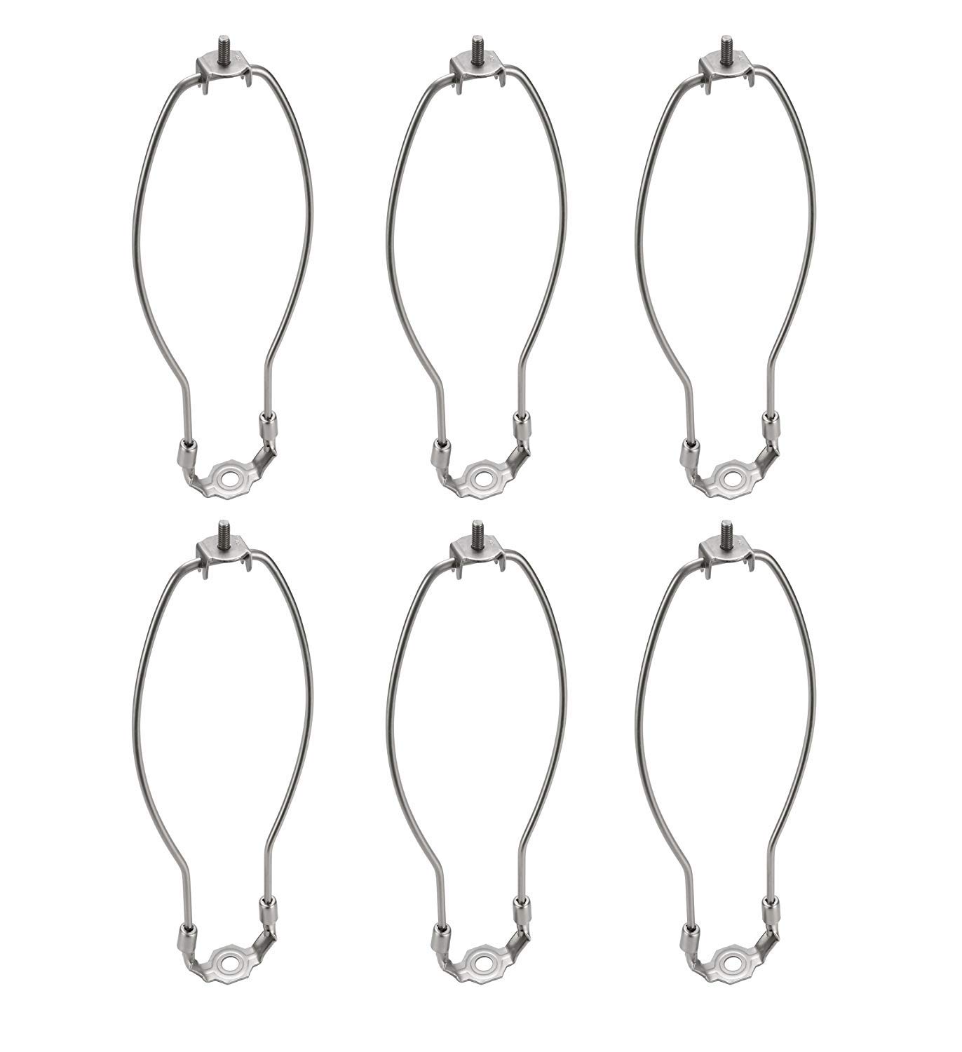 Aspen Creative 20004-26 12" Lamp Harp with Saddle in Finish (6 Pack), Satin Nickel