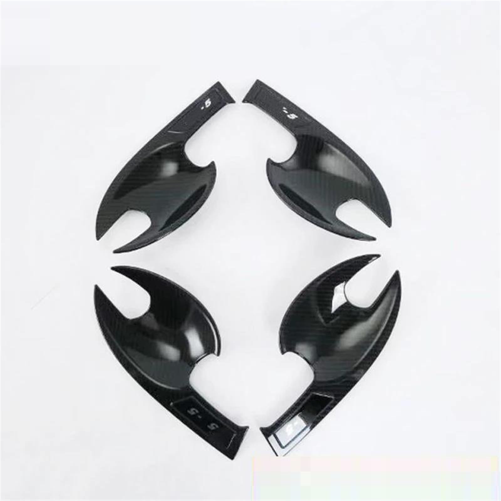SLIMES Carbon Fiber Car External Outer Door Handle Catch Cover Bowl Protection Trim Sticker for Mazda CX-5 CX5 CX 5 17-19 Protection(Carbon)
