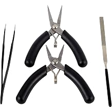 Metal Model Tools, Metal DIY Model Bending Tool Set, 3D Metal Puzzle Assembly Tools Include 4 Piece Tool Kit, Great Assistant for 3D Metal Jigsaw Puzzles Assembly by Metal-Time