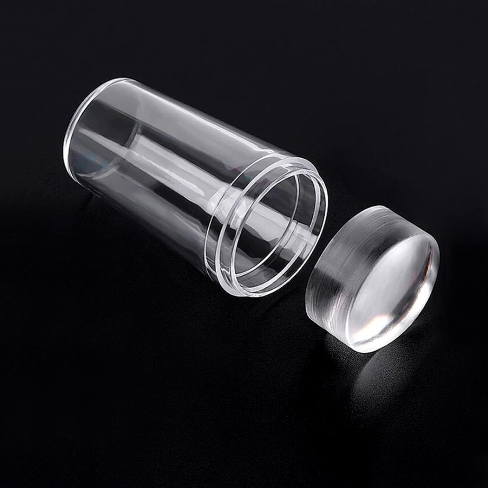 3 Pièces Nail Art Stamper,Ensemble Tampons En Silicone Transparent Nail Art, Jelly Stamper French avec Racleurs