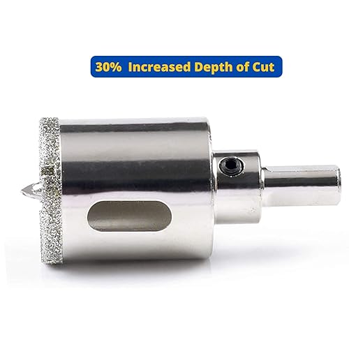 Miniatura 6 de Drilax Taladro de sierra de diamante de 1 pulgada, cuarzo, mármol, encimera de granito, cerámica, porcelana, agujeros de drenaje Terra COTA para