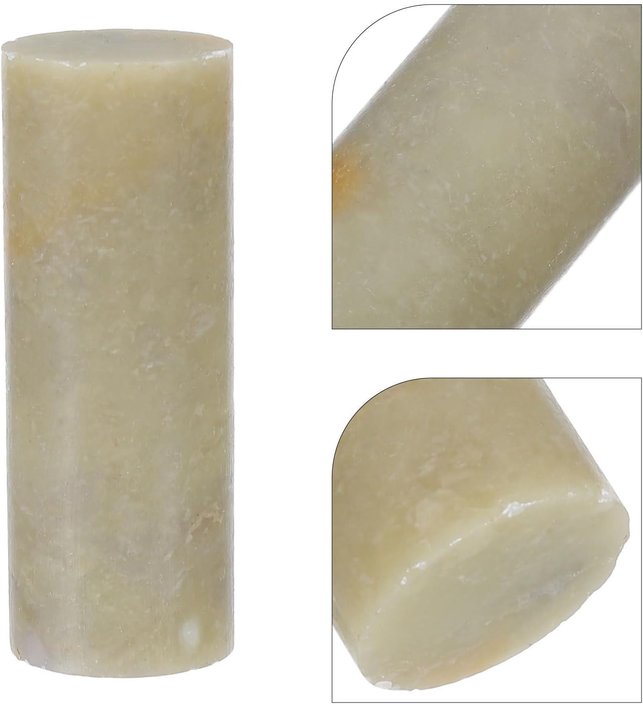 3pcs Blank Qingtian Stone Seal Carving Material for Chinese Calligraphy with Comfortable Grip and Smooth Surface, Round Cylinder Shape Suitable for Seal Engraving and Art Projects