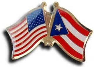 Wholesale Pack of 6 USA American Puerto Rico Flag Bike Hat Cap lapel Pin