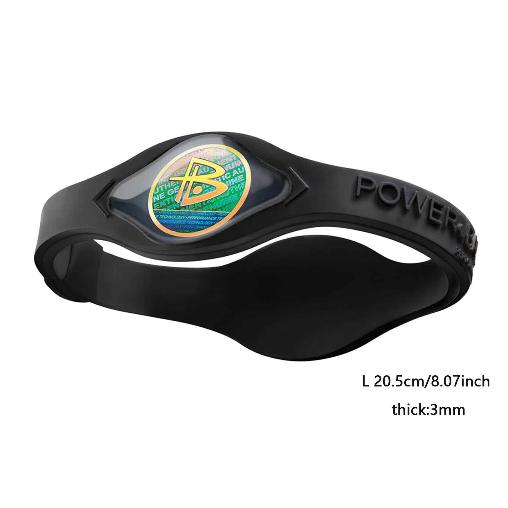 Power Balance L'originale braccialetto da polso originale, in gomma siliconica, per uomini e donne, sicuro, impermeabile, leggero, durevole